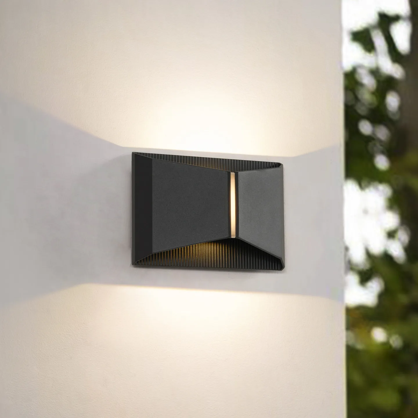 Anlira LED-Außenwandleuchte, up & down, IP65, schwarz - Lindby - Terrasse - Modern - Metall - Eckig