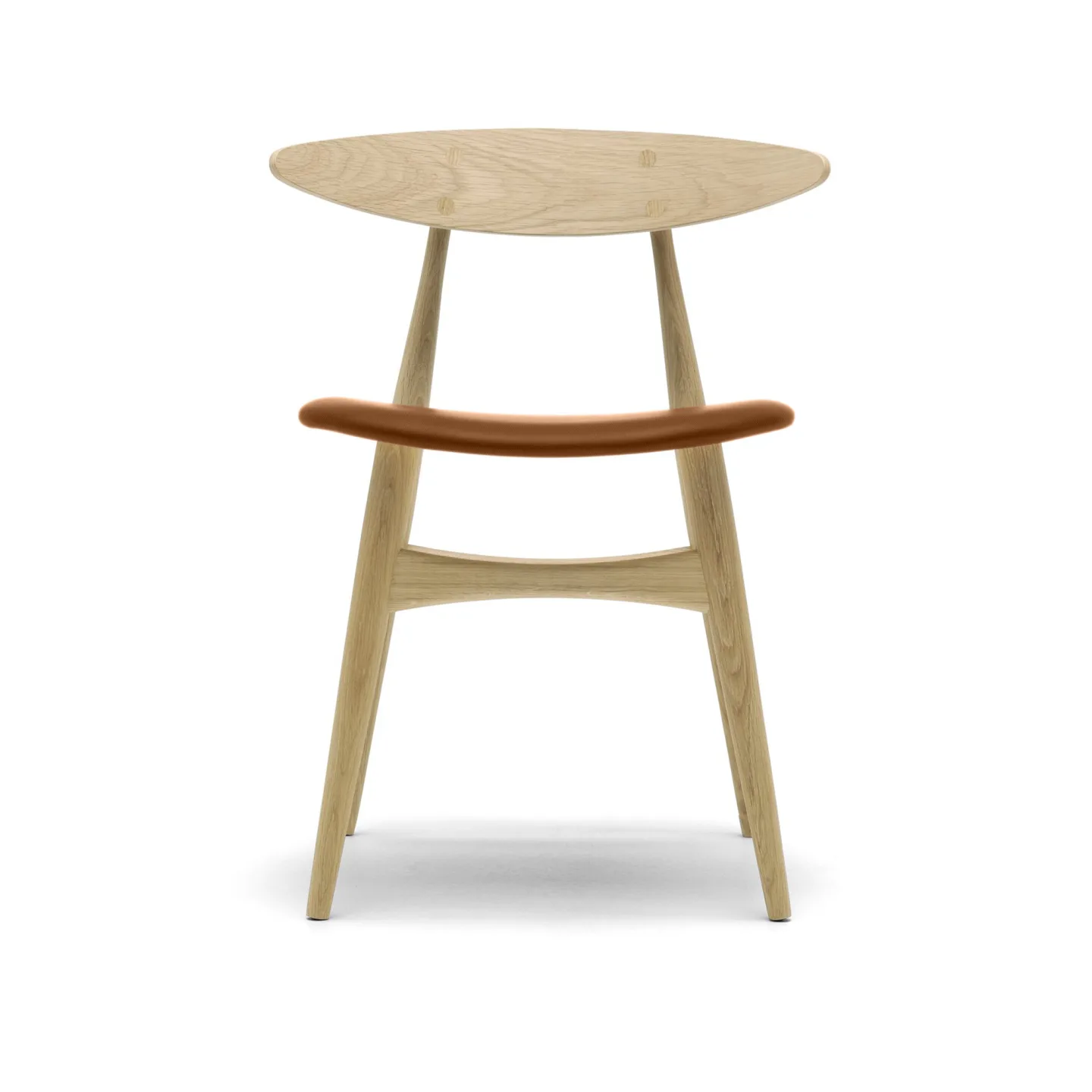 Carl Hansen - CH33P - Klädd sits, Oljad Ek, Lädergrupp C Sif - 91 - Matstolar - Hans J. Wegner - Träfärgad - Trä