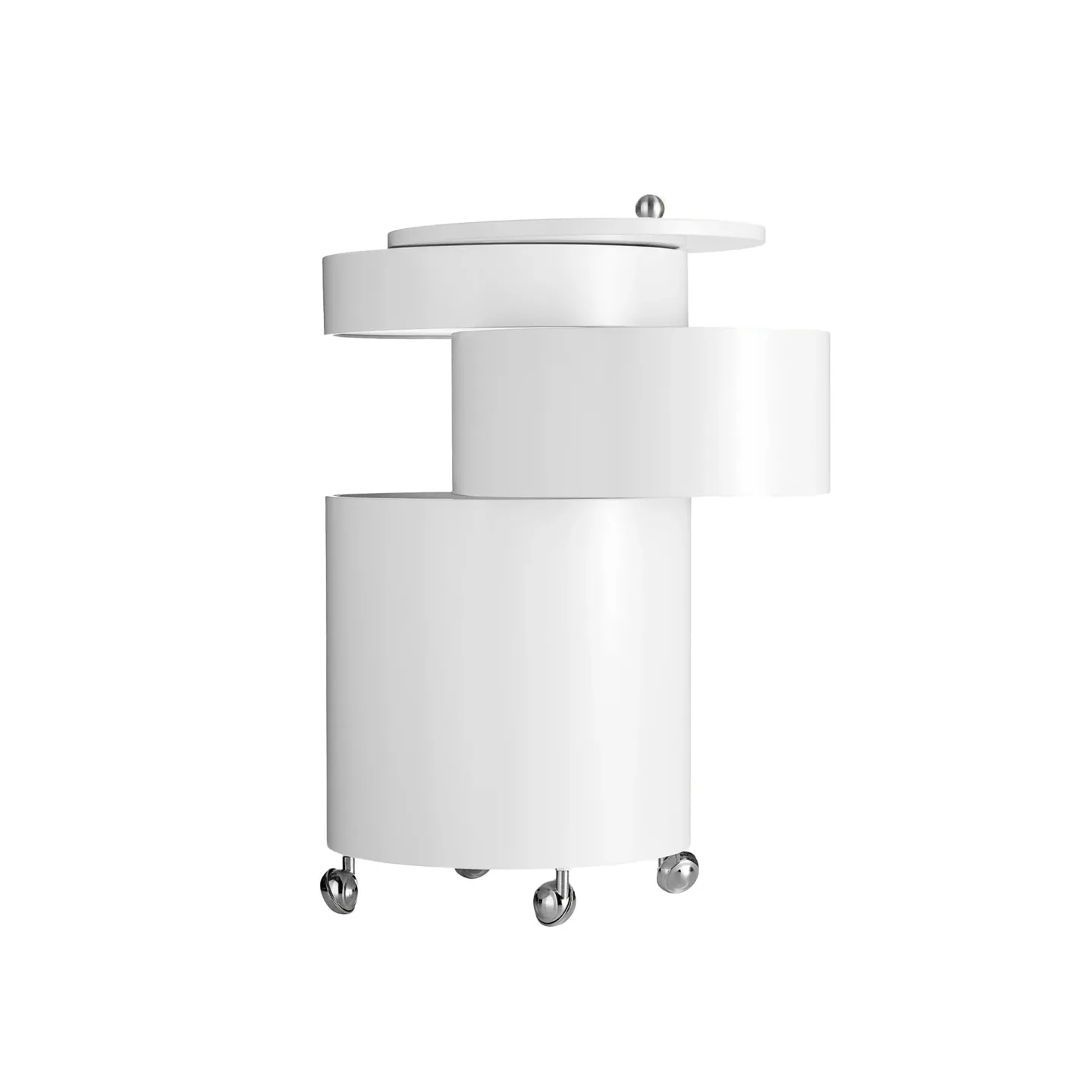 Verpan - Barboy Storage, White, Moulded Painted MDF - Sidobord - Verner Panton - Vit - Metall