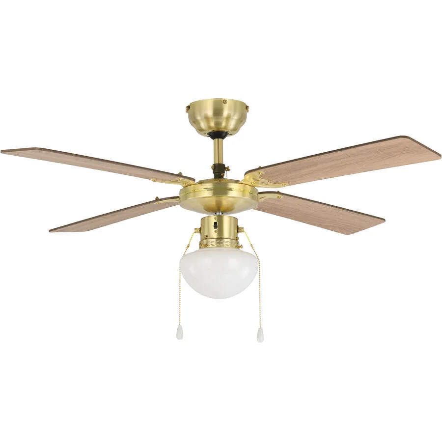 Eglo Deckenlampe Fortaleza Stahl 106.6 cm - Farbe: Natur