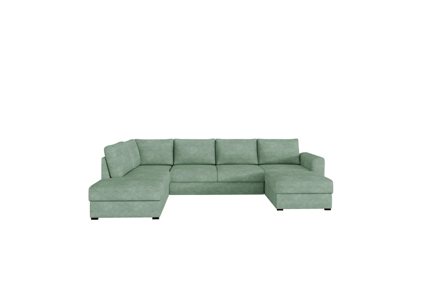 Taberk Bäddsoffa med Divan och Schäslong 4-sits i Bouclé - Grön