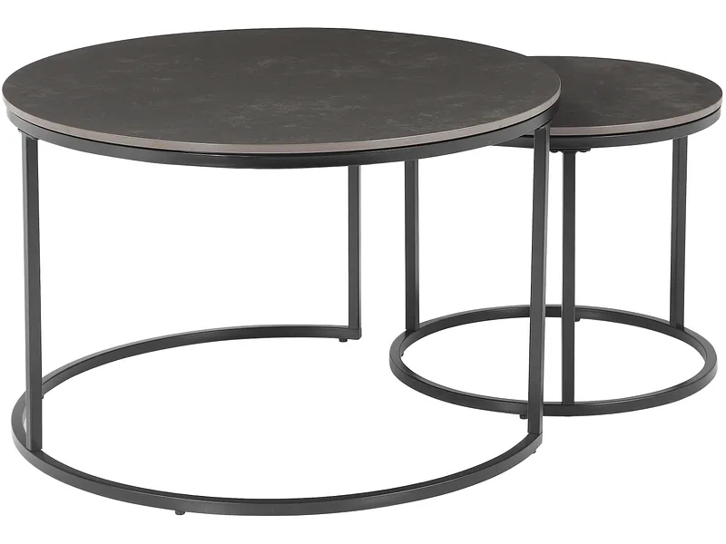 Set für Couchtische NERO 70.2x70.2x45cm schwarz
