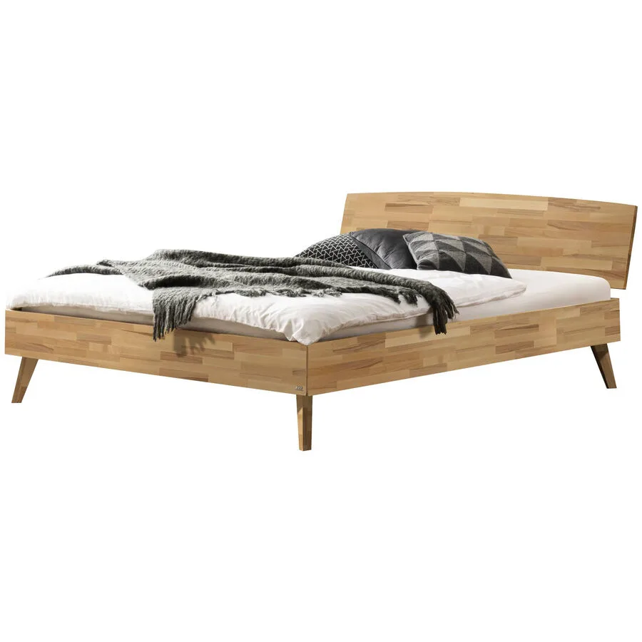 Hasena Bett Sassari Kernbuche Natur Kernbuche Massivholz Massivholz 160 x 200 cm