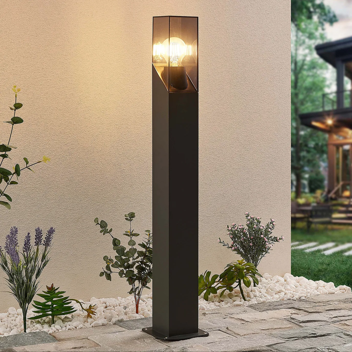 Fiola Udendørs Havelampe Antracite - Lucande - Terrasse - Moderne - Metal - Med én lyskilde