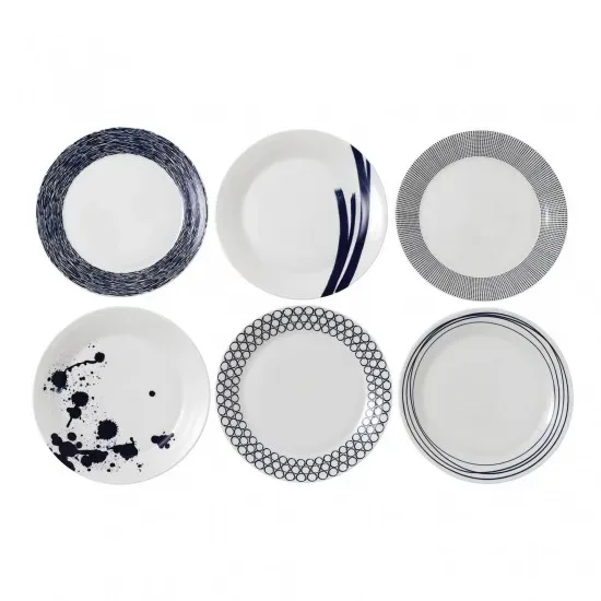 Royal Doulton Pacific Teller blau 6 Teile 28cm