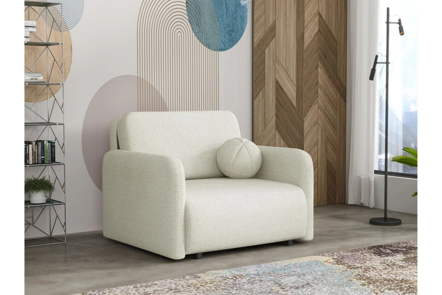 Ajmeri Bäddsoffa 2-sits i Bouclé - Beige