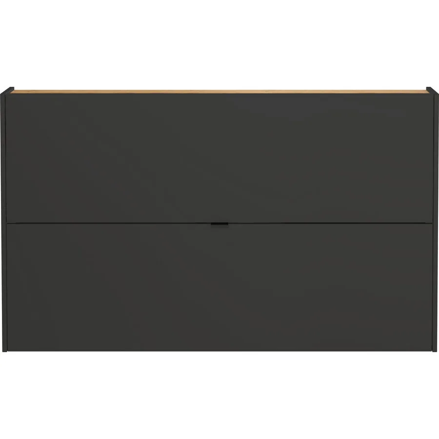 Schuhschrank ALVIANO graphit Spanplatte B 140 H 85 cm