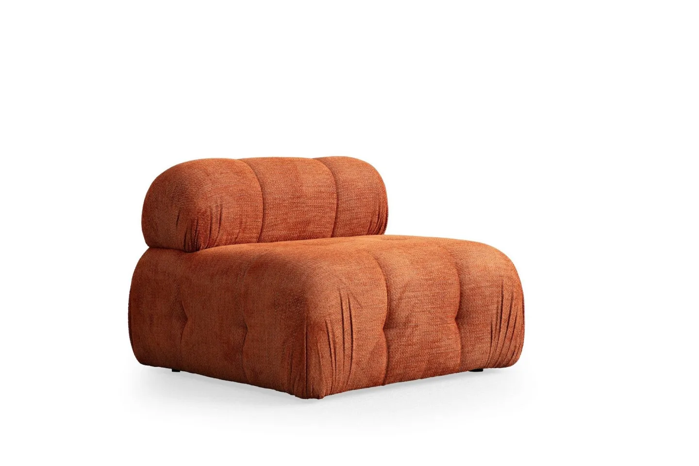 Belgin Mittmodul / Fåtölj 95 cm med fast ryggstöd - Orange