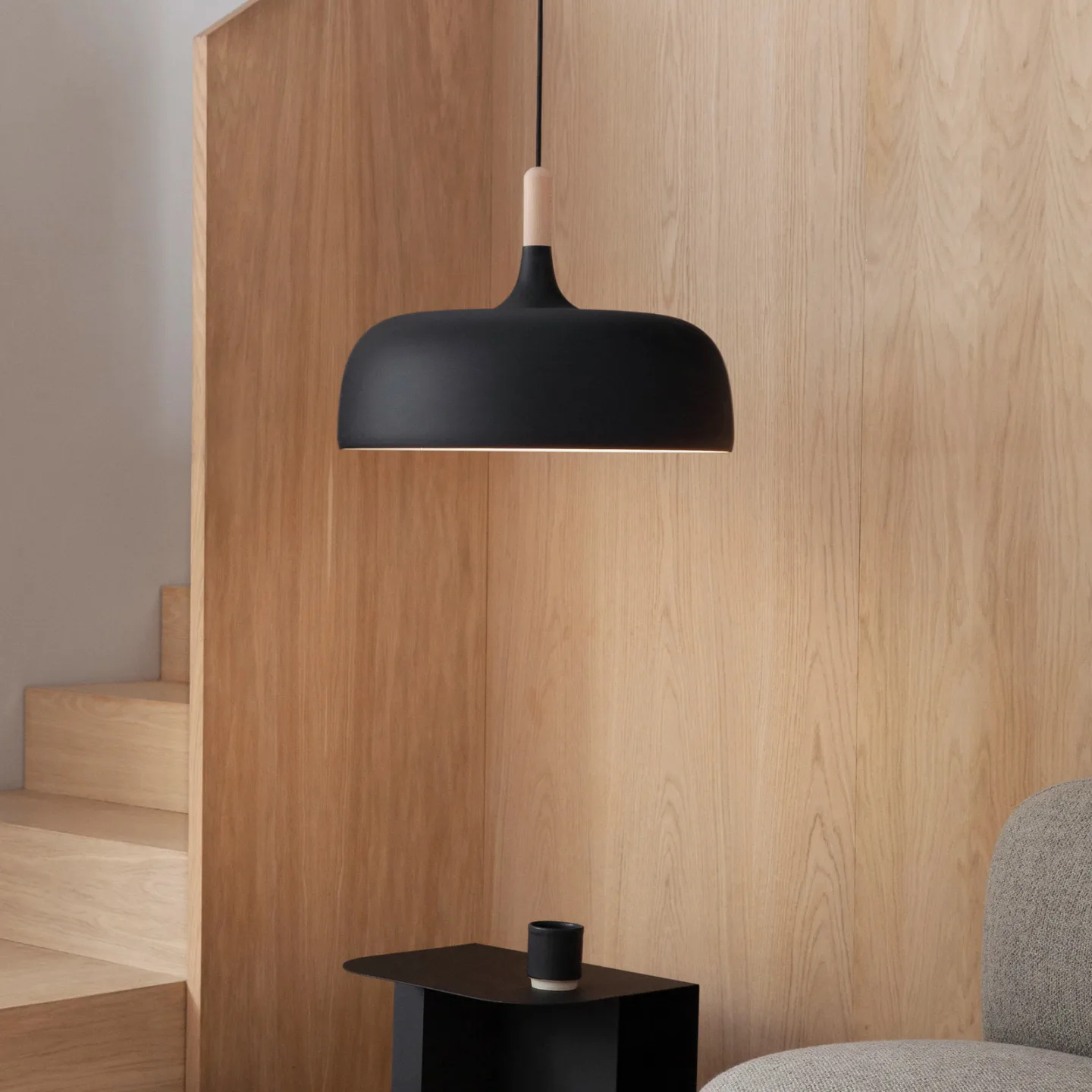 Acorn Pendelleuchte Matt Black - Northern - Wohnzimmer - Design - Metall - Einflammig