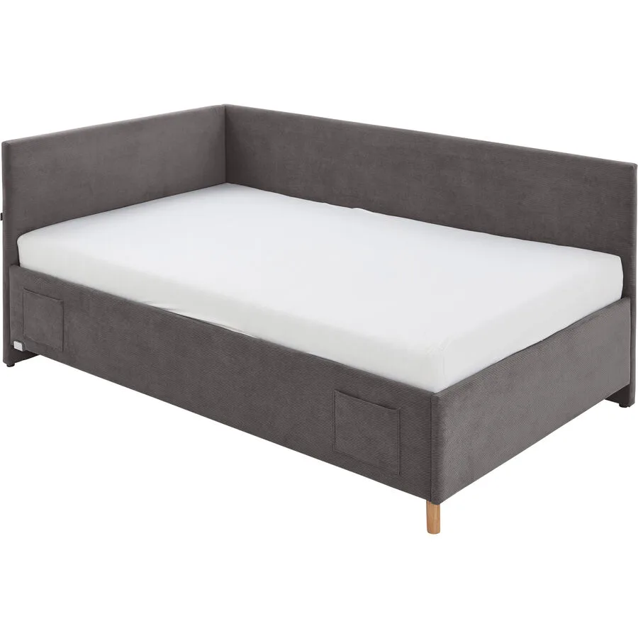 Kinderbett Kobi anthrazit Stoff, holz 140 x 200 cm