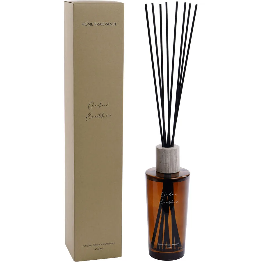 Diffusor Nathalie beige 430 ml - Material: Glas, Marmor, Rattan