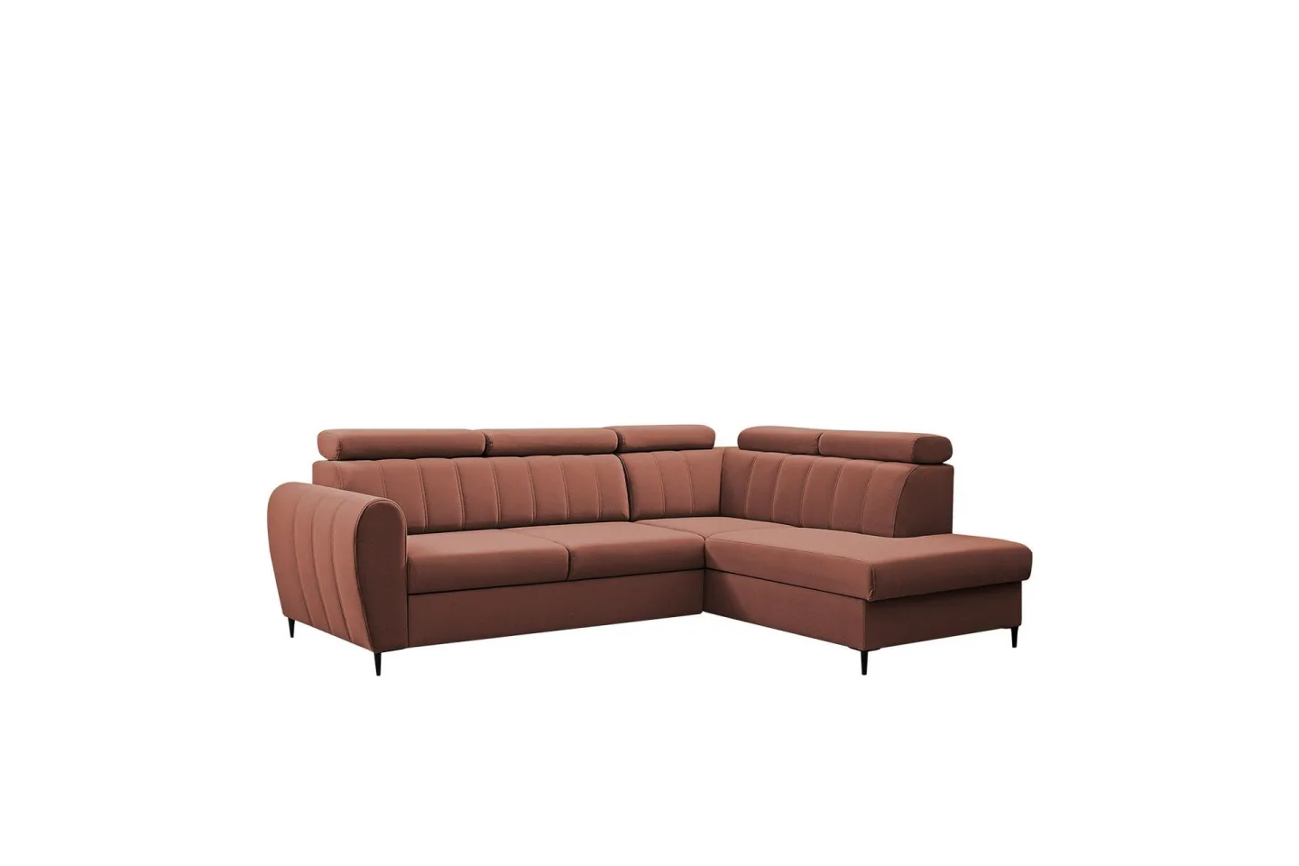 Hoffman Soffa med Schäslong 3-sits - Koppar