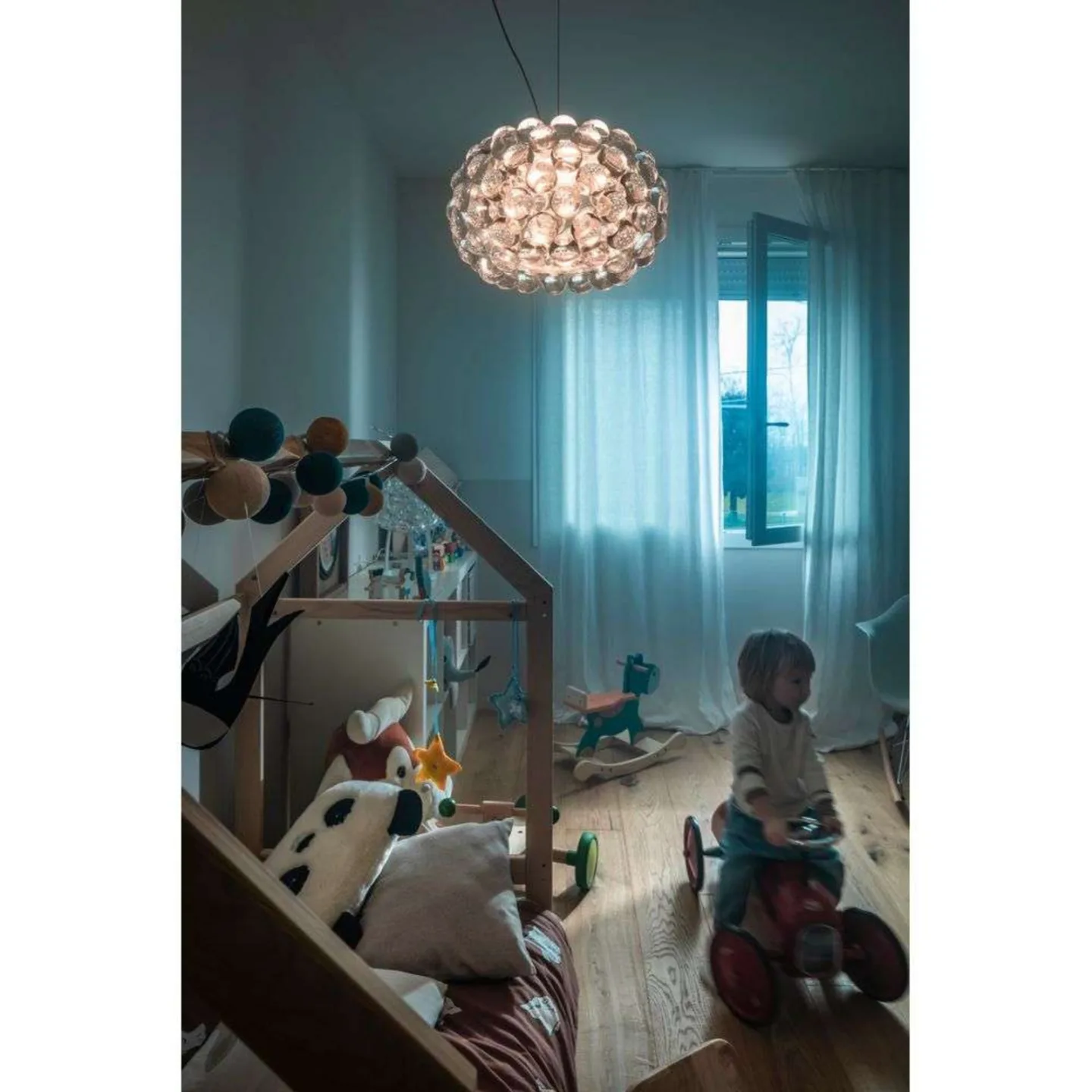 Caboche Plus Piccola LED-Pendellampe, klar - Foscarini - Esszimmer - Glas