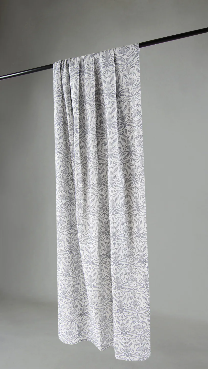 Gardiner - Bomullsgardin Viola (blå) (Størrelse: 140 x 300)