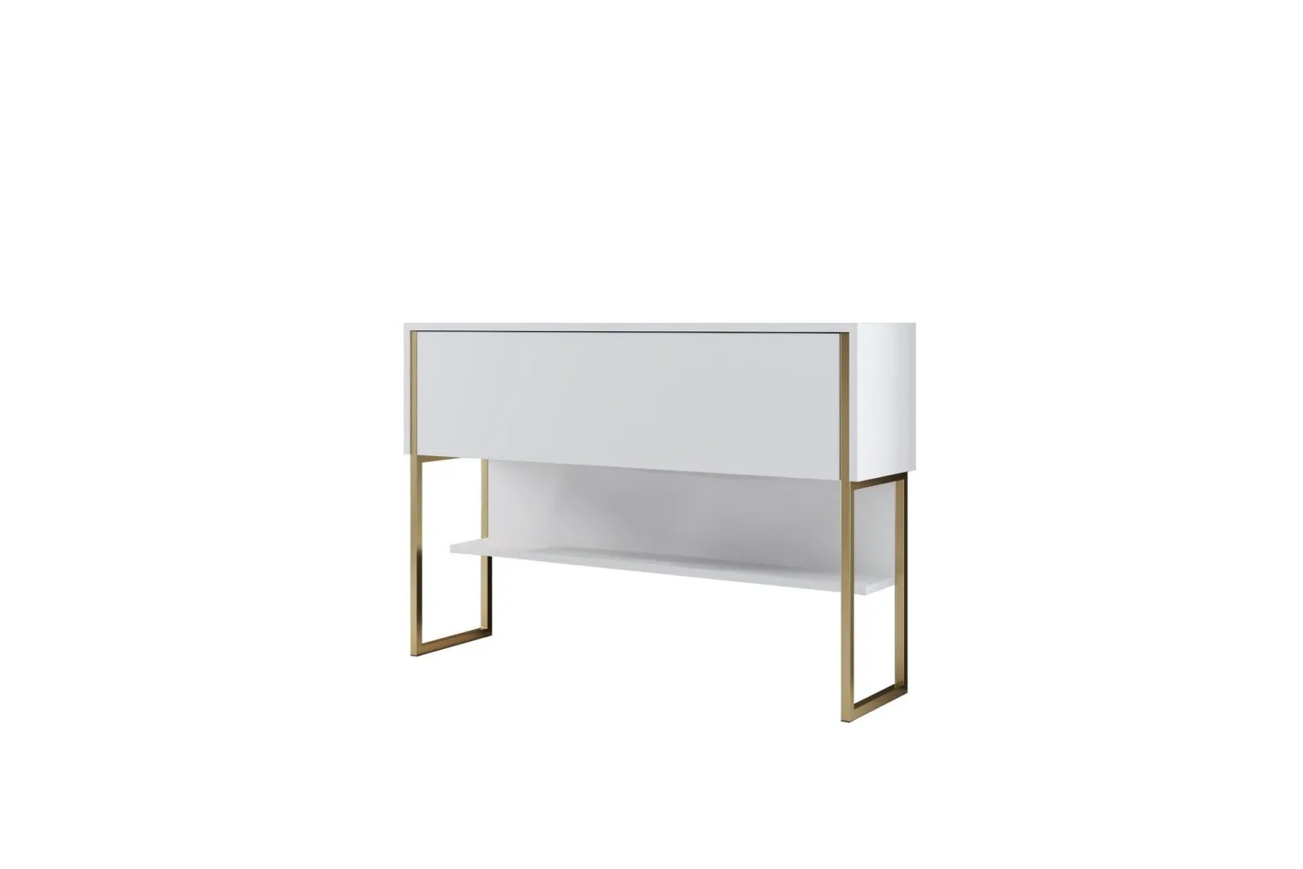 Luxe Byrå 120 cm - Guld/Vit