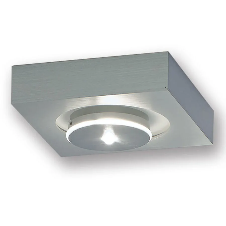Escale Spot Spot it Silber Aluminium 20 cm 5 cm - Farbe: Aluminium geschliffen - LED - Lichtfarbe: Extra warmweiss - LED Energiesparlampen