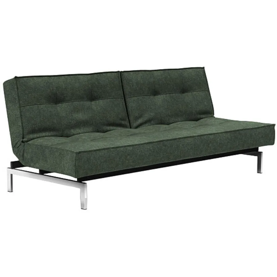 Bettsofa Split Grün Stoff 210 cm 89 cm Klappbar