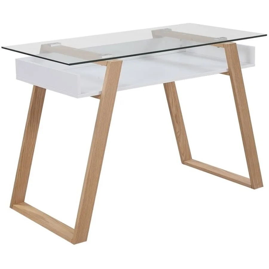 Schreibtisch Tiana Weiss Holz 110 cm