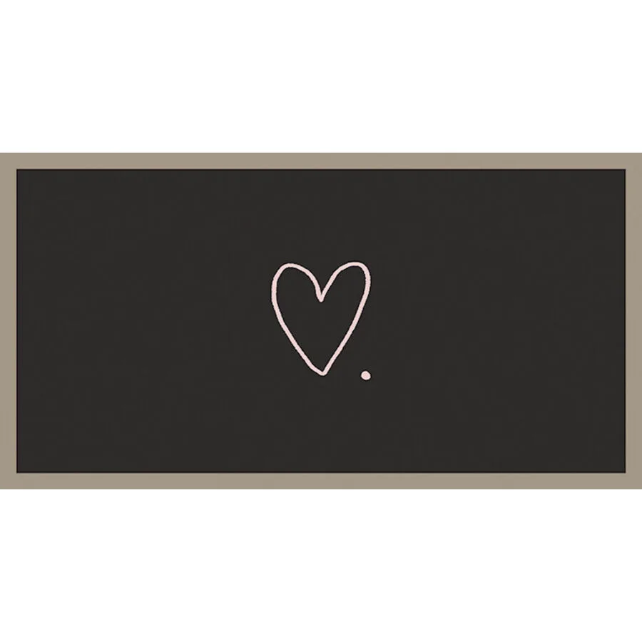 Türvorlage Love Schwarz Polyamid 80 cm 40 cm