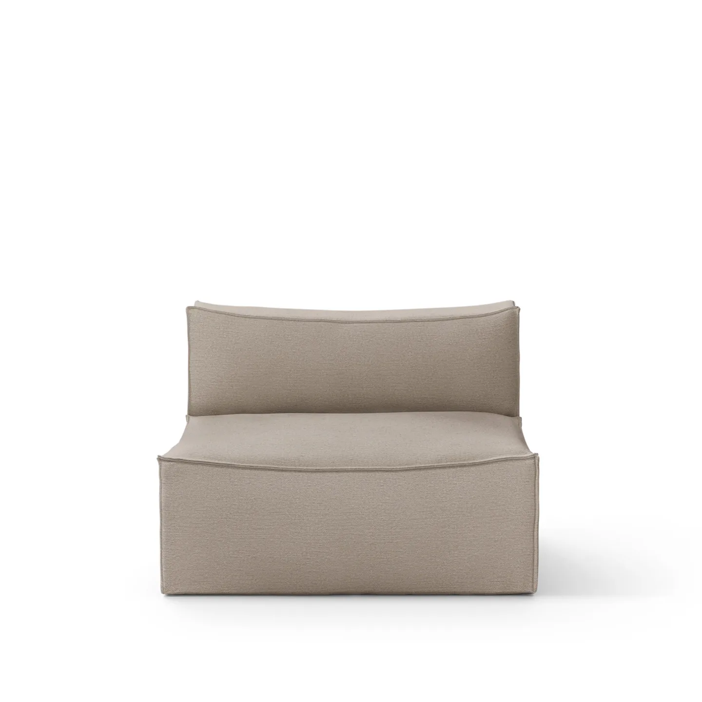 Ferm Living - Catena Center Module L100 - Cotton Linen - Soffor - Beige - Trä/Textilmaterial/Skum