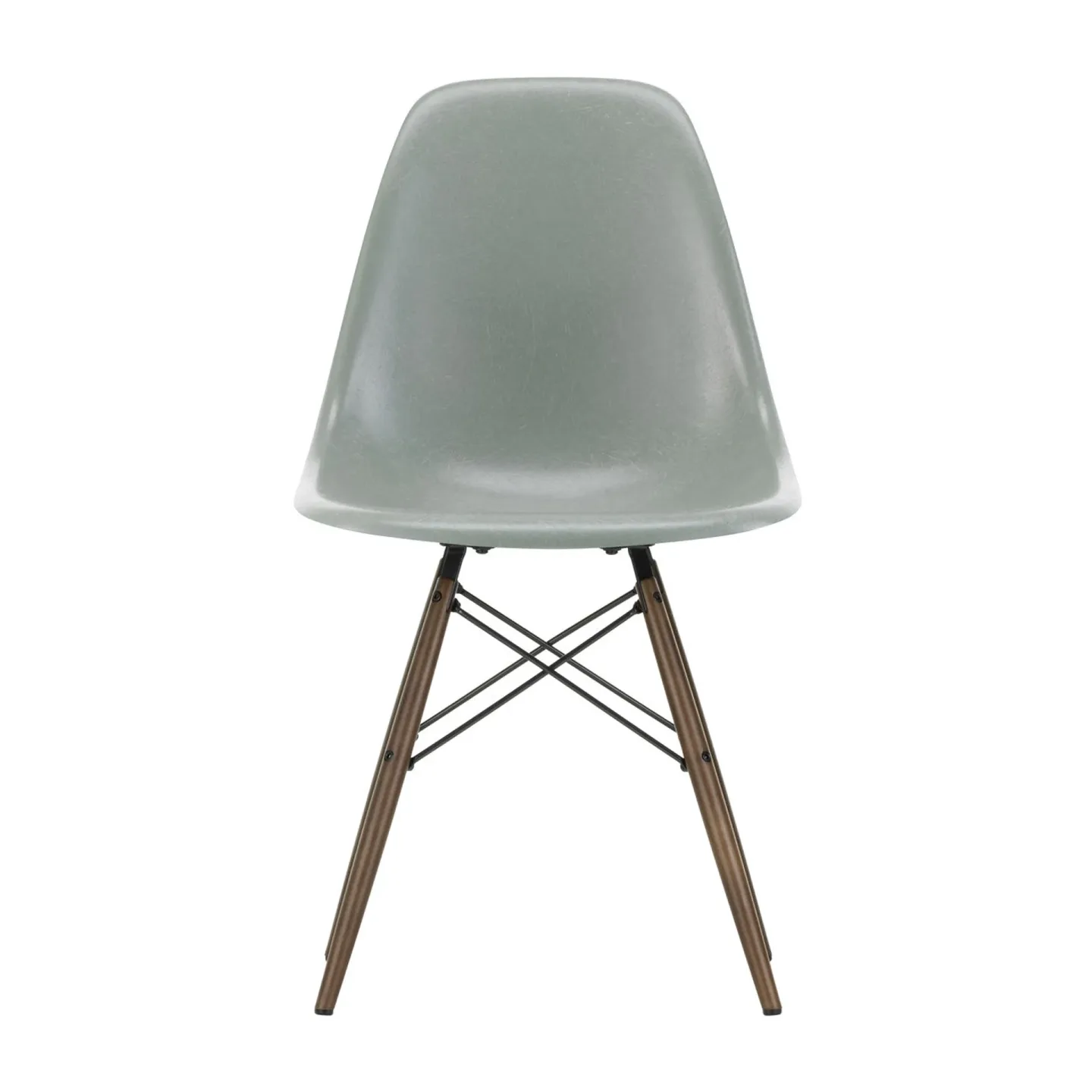 Vitra Eames Fiberglass Chairs DSW stol Sea foam green-dark maple