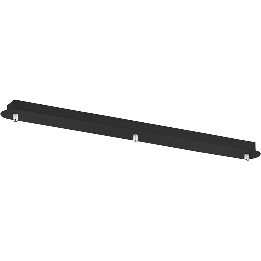 Giberti Luce Baldachin Rosone Schwarz Metall 8 cm