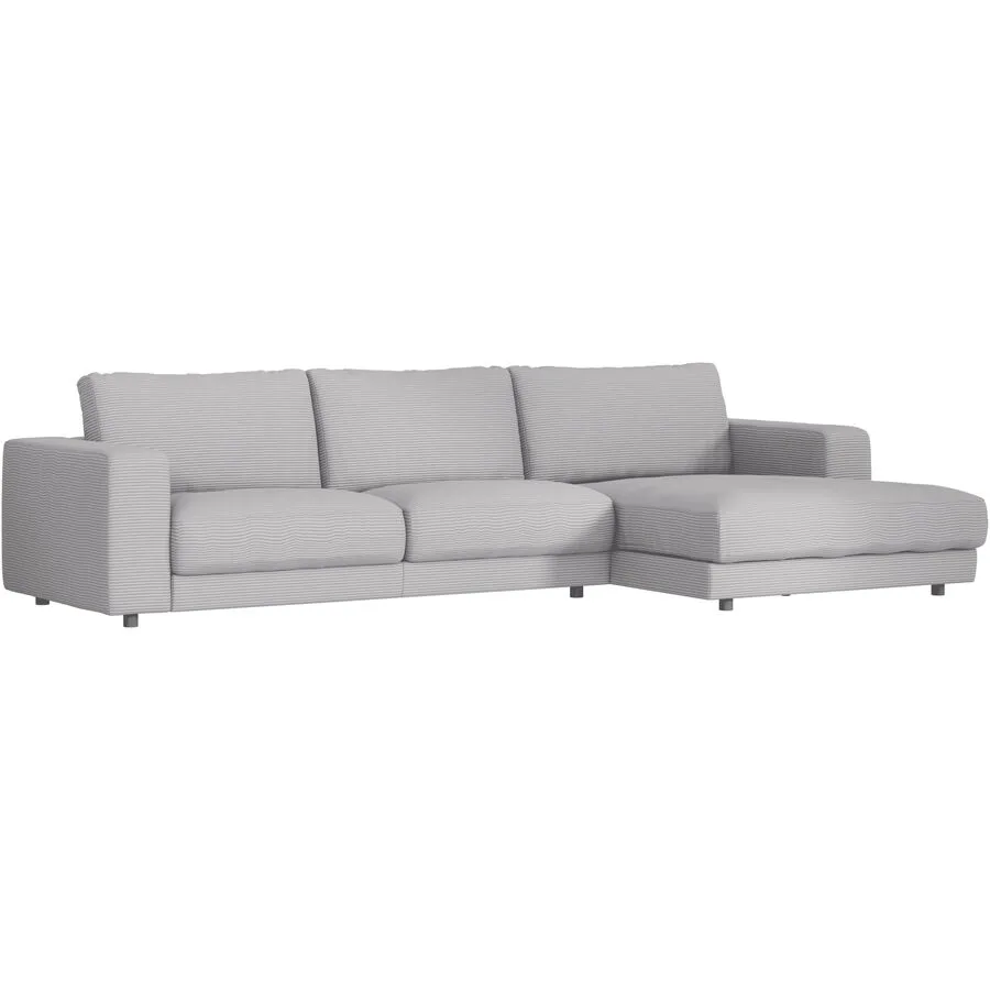 Ecksofa Ava Rechts Bezug: 88% Polyester, 12% Polyacryl grey B 330 T 170 cm - Möbel Konfigurator: Traummöbel individuell zusammenstellen