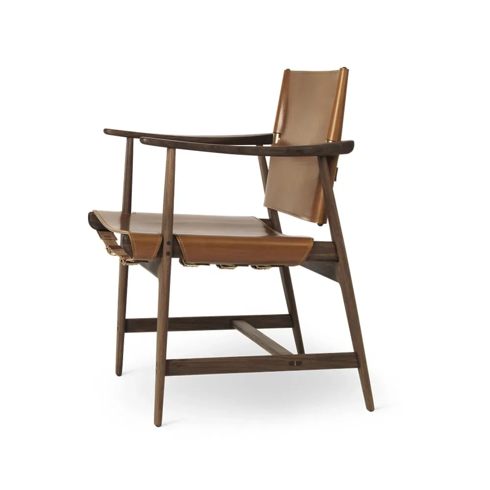 Carl Hansen & Søn BM1106 Huntsman Chair konjak-oljad valnöt-mässing