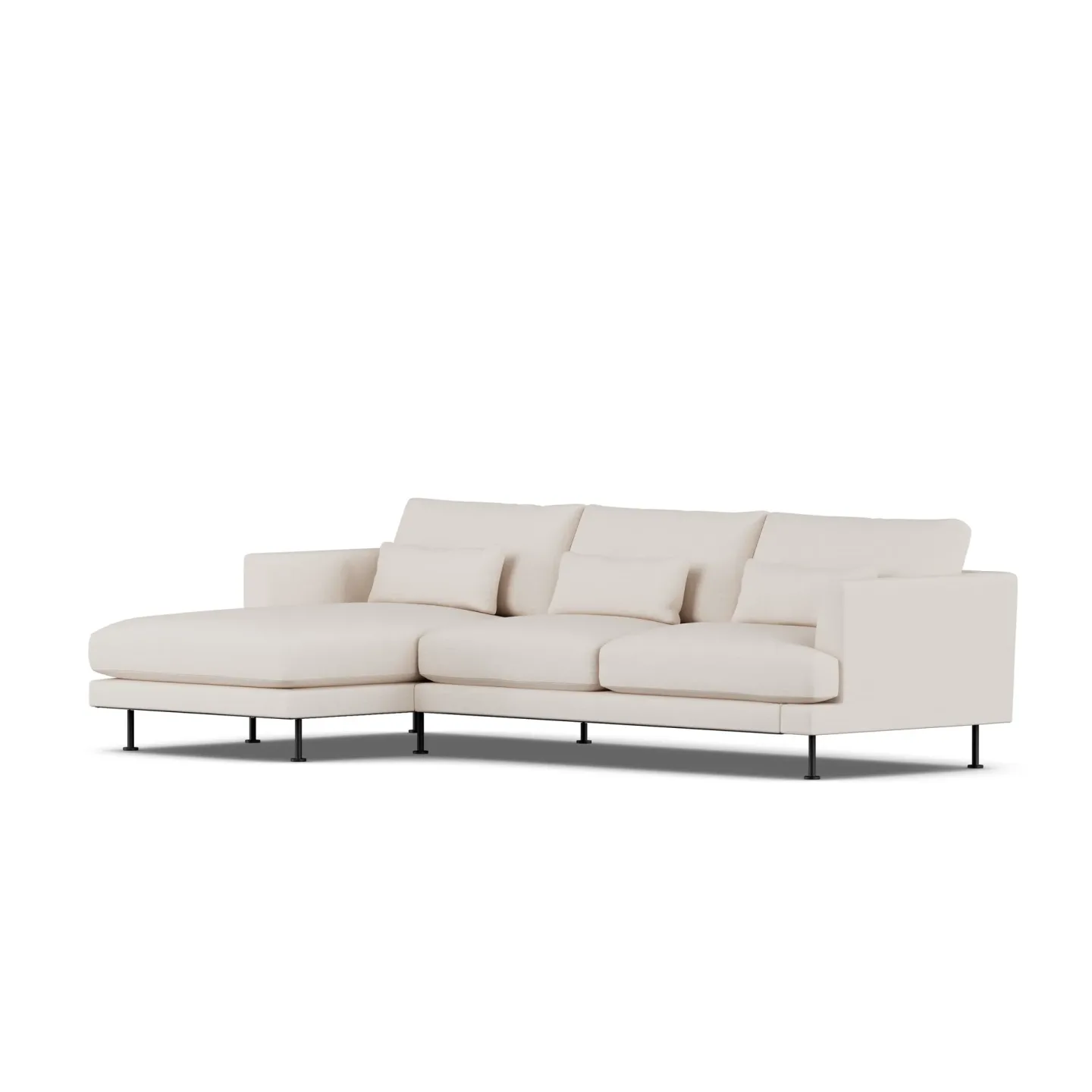 1898 Bredhult Sofa Same Off White 6671-Schwarzer Stahl, 2,5-sitzig C2