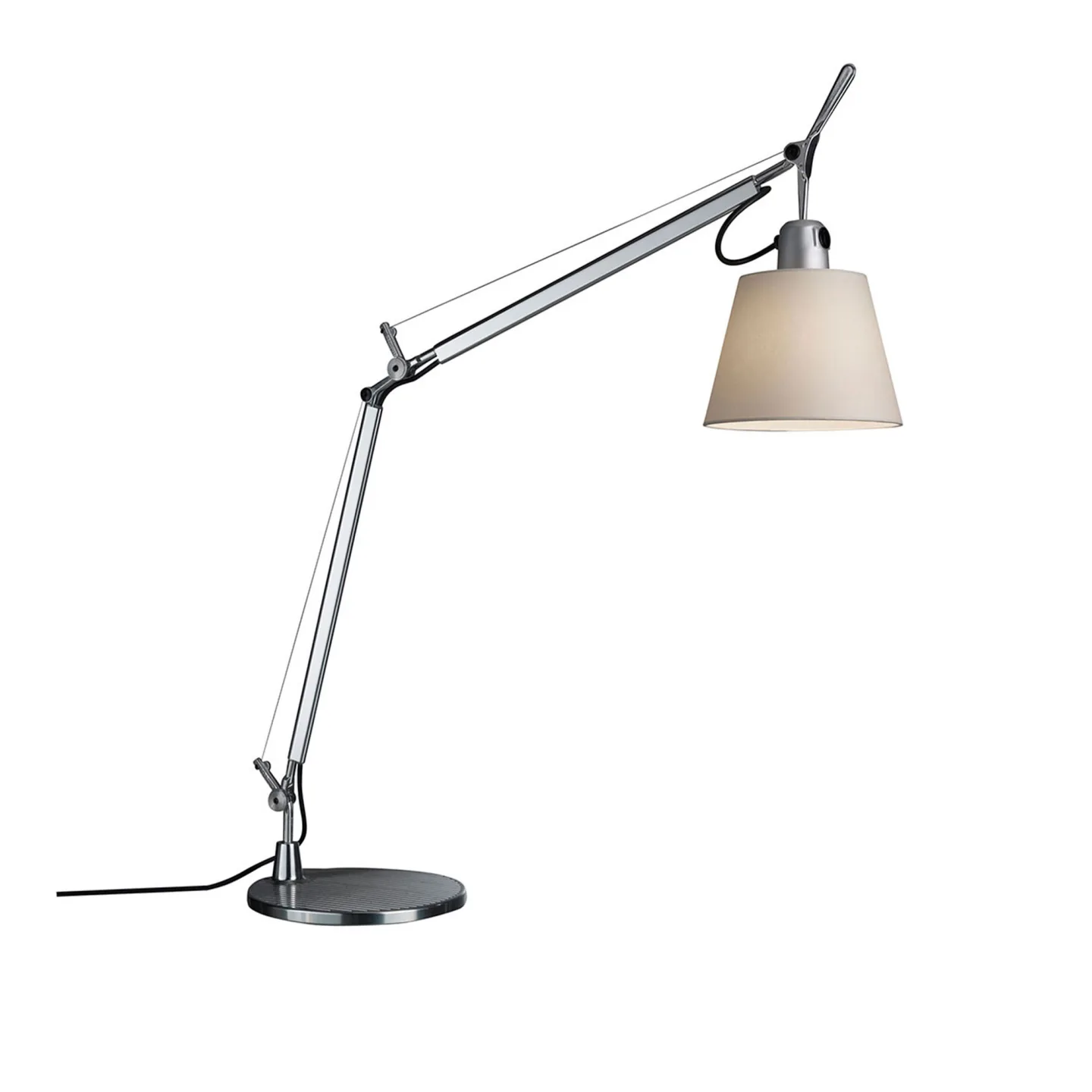 Artemide - Tolomeo Basculante Skrivbordslampa, Pergament - Skrivbordslampor - Giancarlo Fassina,Michele De Lucchi - Silver