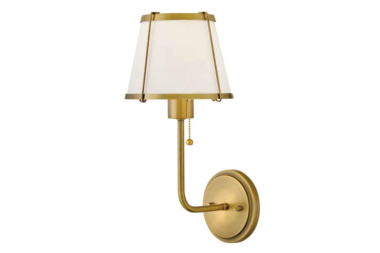 Clarke Hinkley Vägglampa - Brass||White