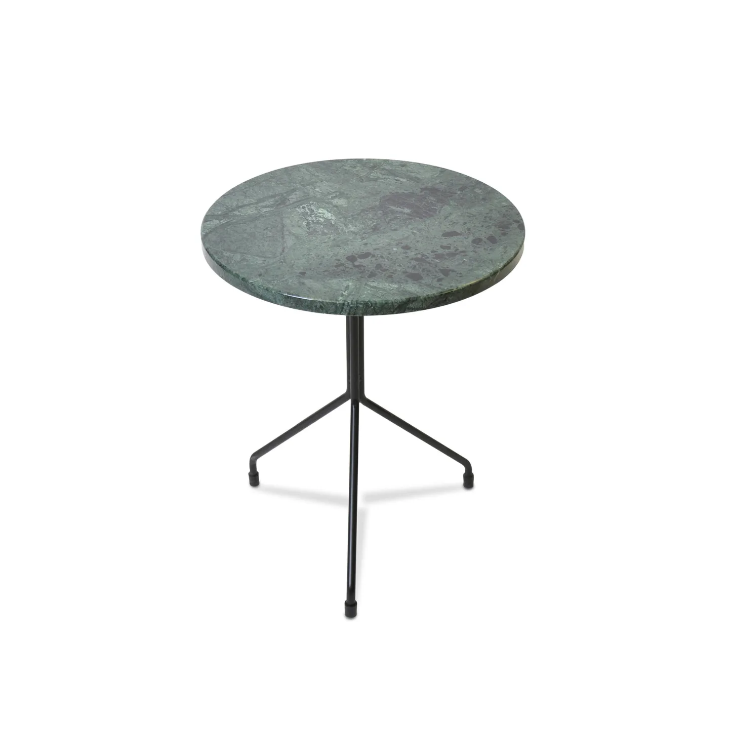OX Denmarq - Allforone Table Or Stool, Height 48 Cm, Top: Green Marble - Sidobord - Dennis Marquart - Svart - Metall/Sten