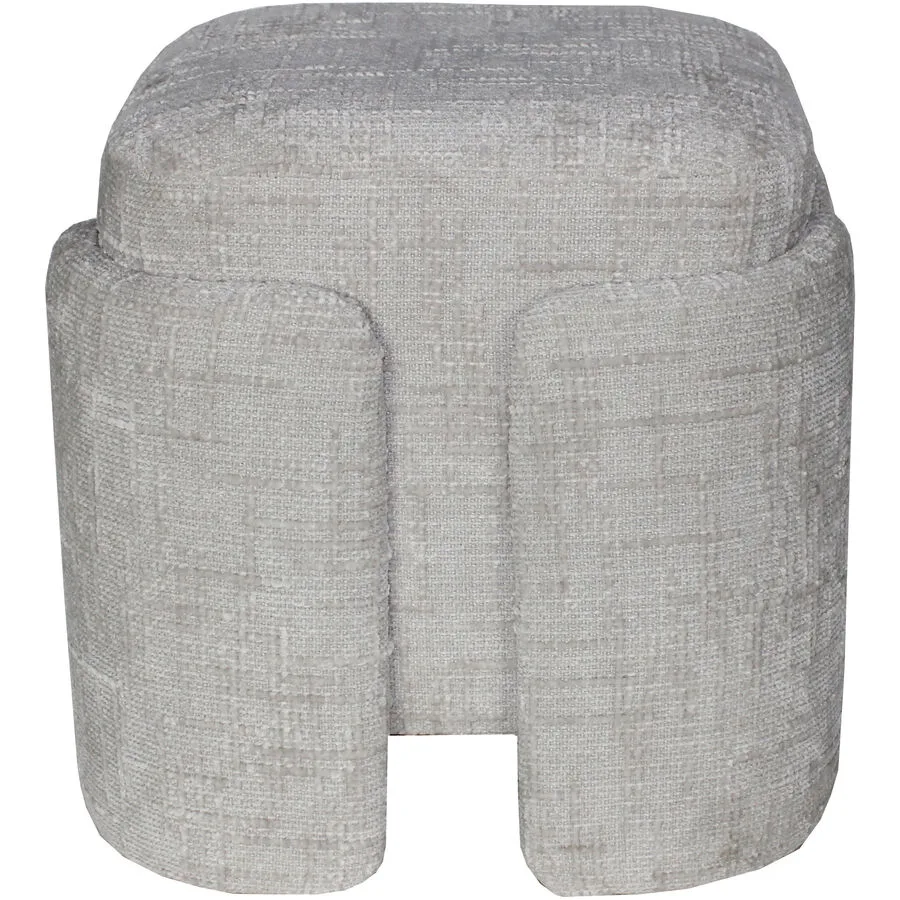 Hocker June Weiss Polyester 41 cm 41 cm