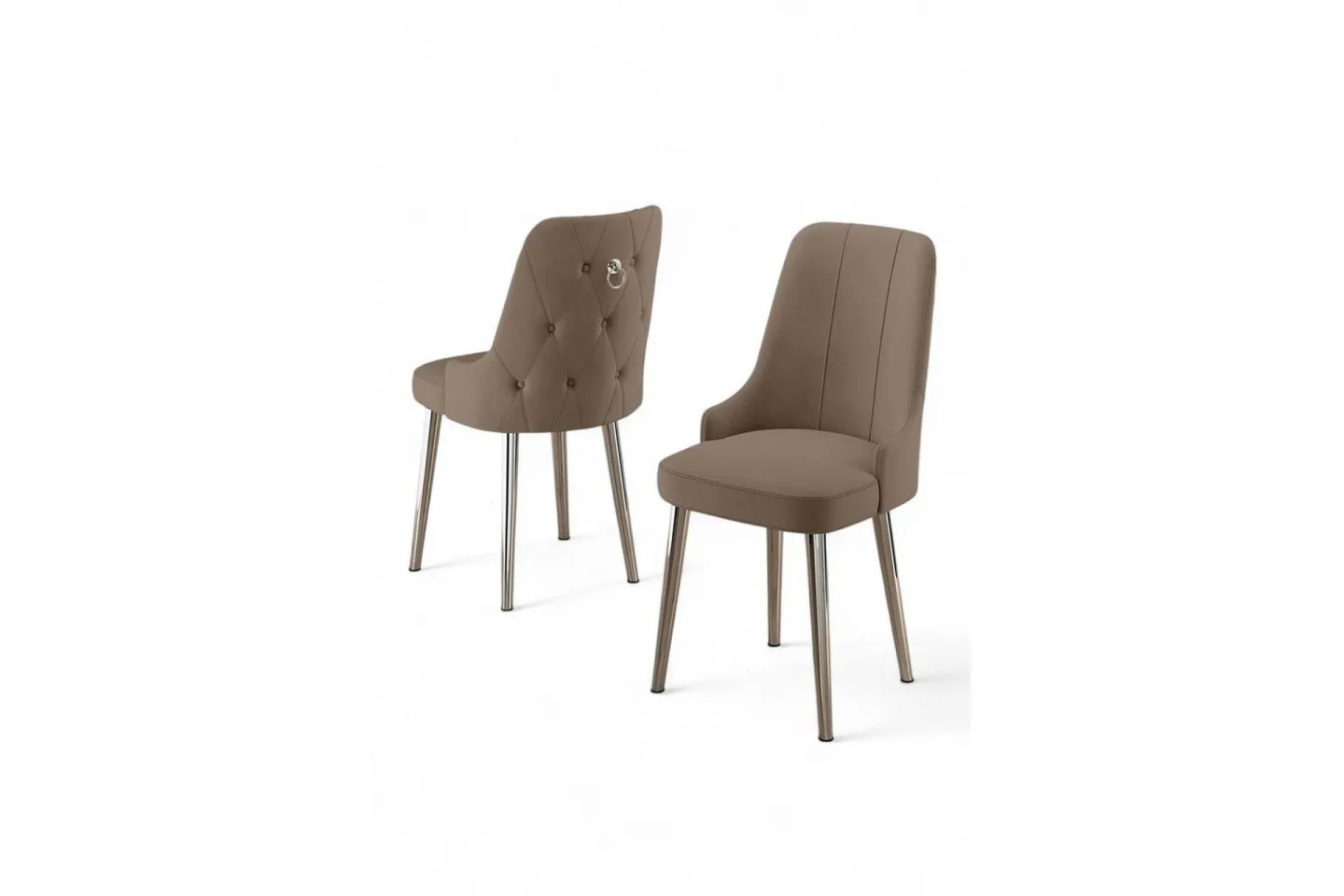 Matstol Jebi Cappuccino / krom - Cappuccino / krom