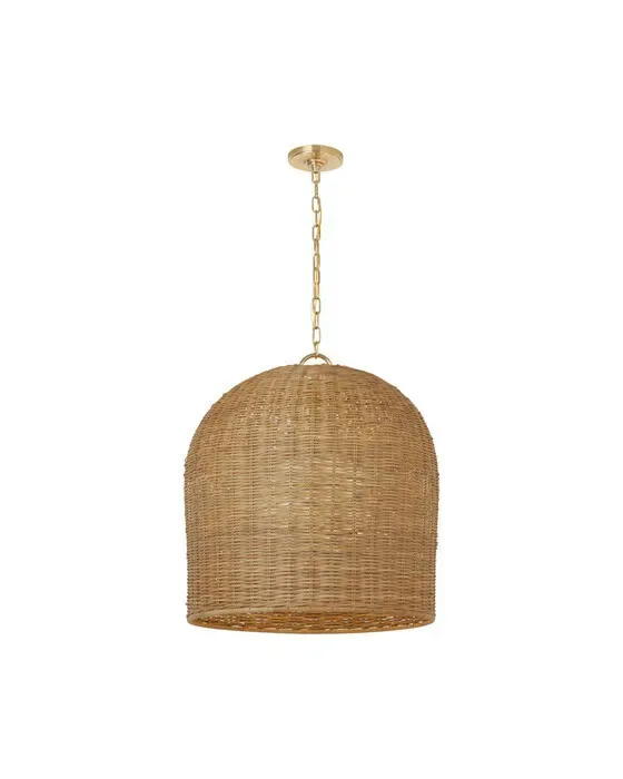 Nancy 25" Woven Hanging Shade Soft Brass