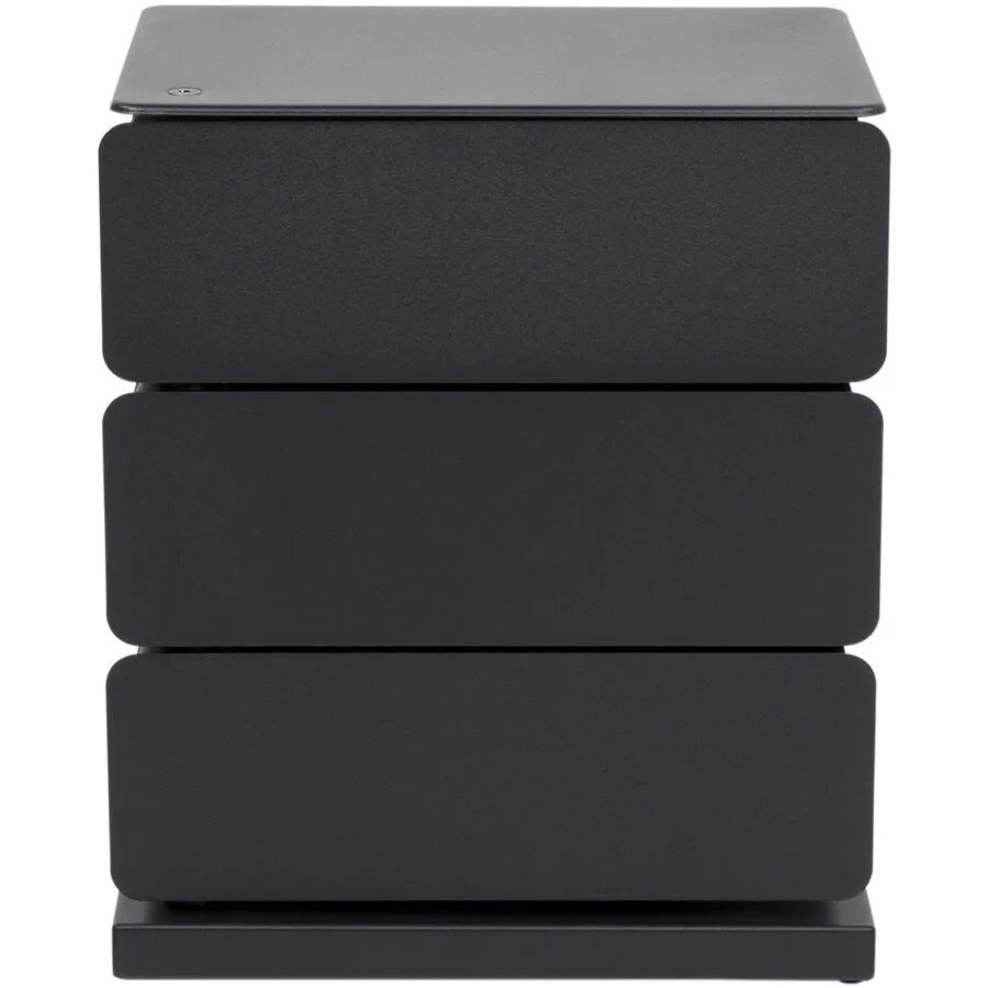 Spinder Design Kommode Hesta Schwarz Stahl 37 cm 26 cm