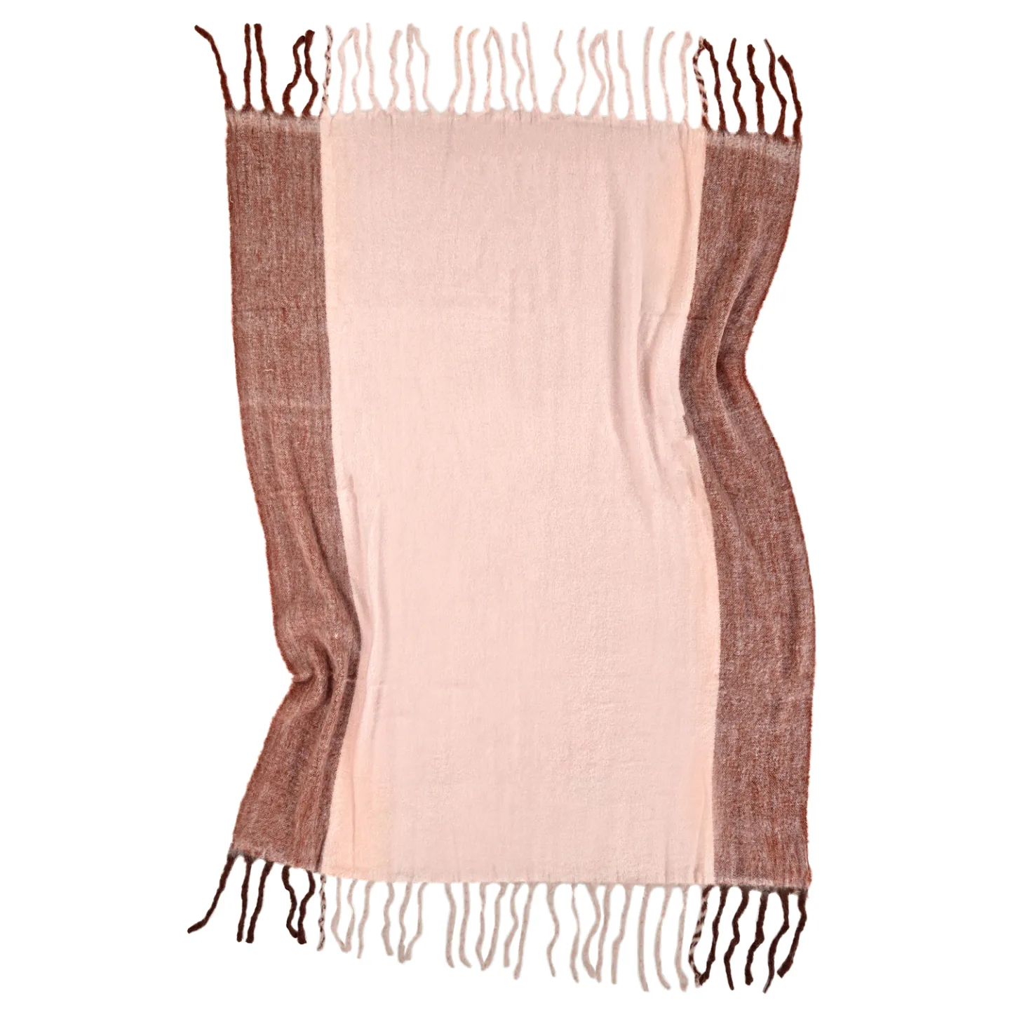 Pledd - Pledd i ullblanding - Carol (rosa) (Størrelse: 130 x 170 cm)