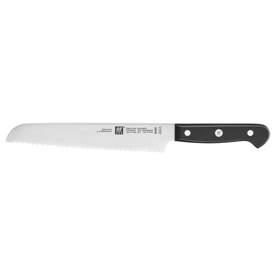 Brotmesser Zwilling Gourmet chrom/schwarz Stahl 200 cm