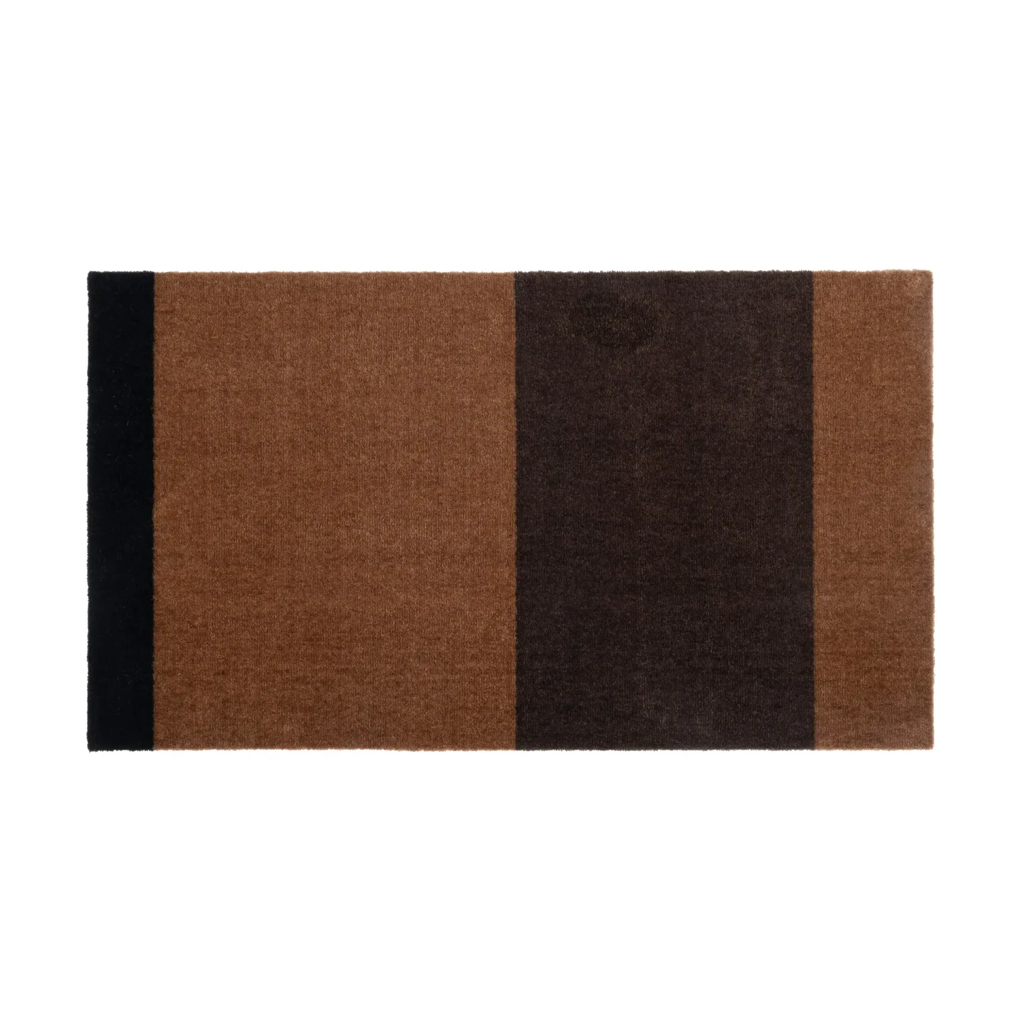 tica copenhagen Stripes gångmatta horisontell Cognac-dark brown-black, 67x120 cm