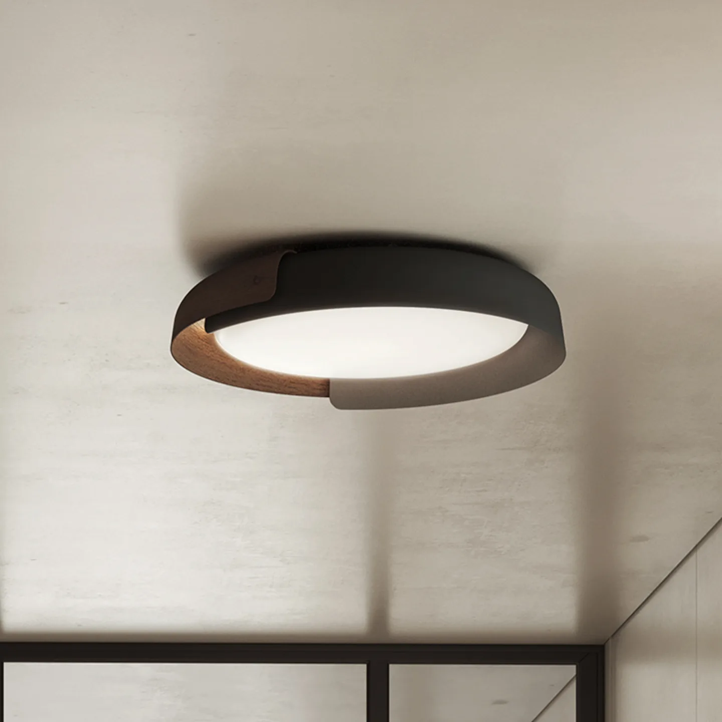 Dala Linear Pendel 2700K Dark Grey/Wood - KDLN - Stue - Design - Metal - Rund