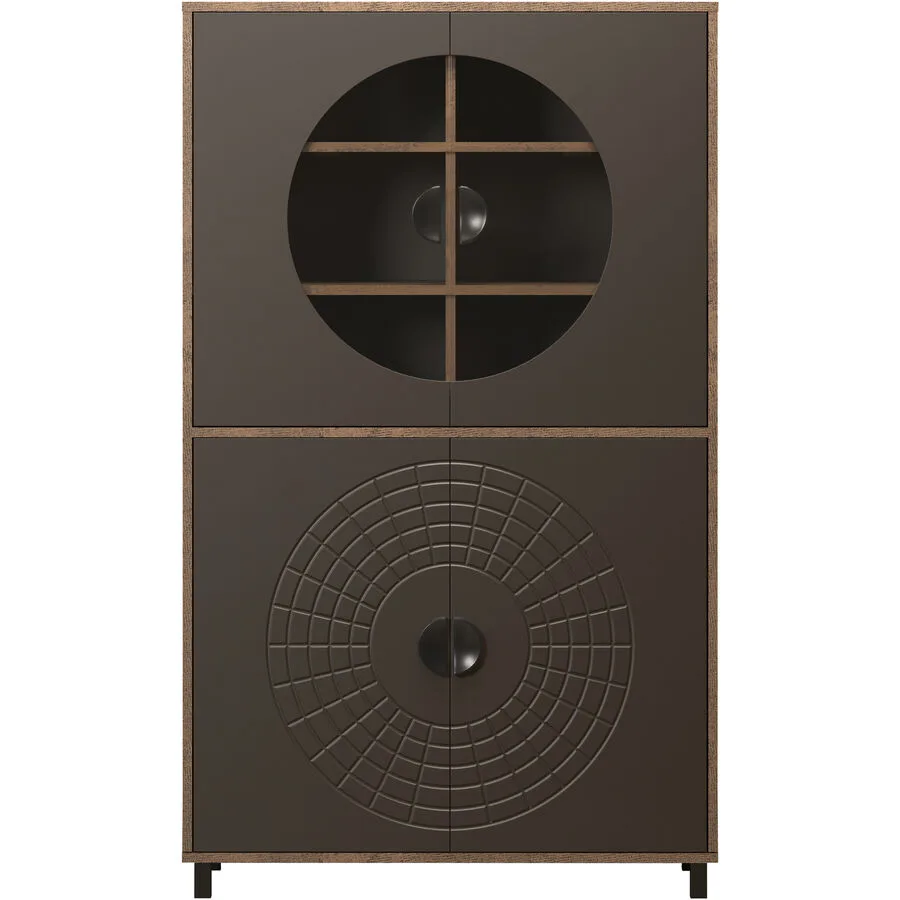 Vitrine Vojo taupe Holzwerkstoff B 97 H 163 cm