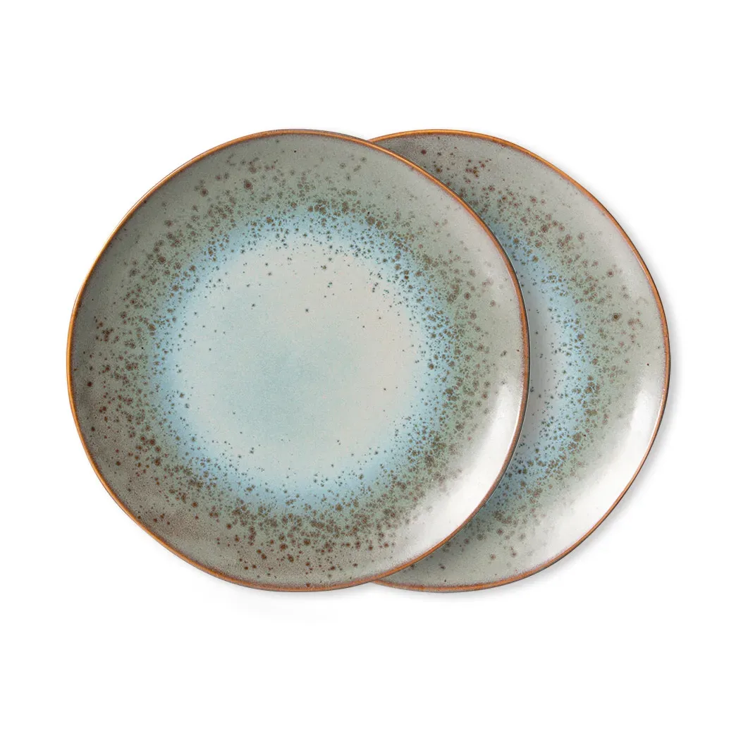 HKliving 70's Essteller Ø26 cm 2er-Pack Mineral