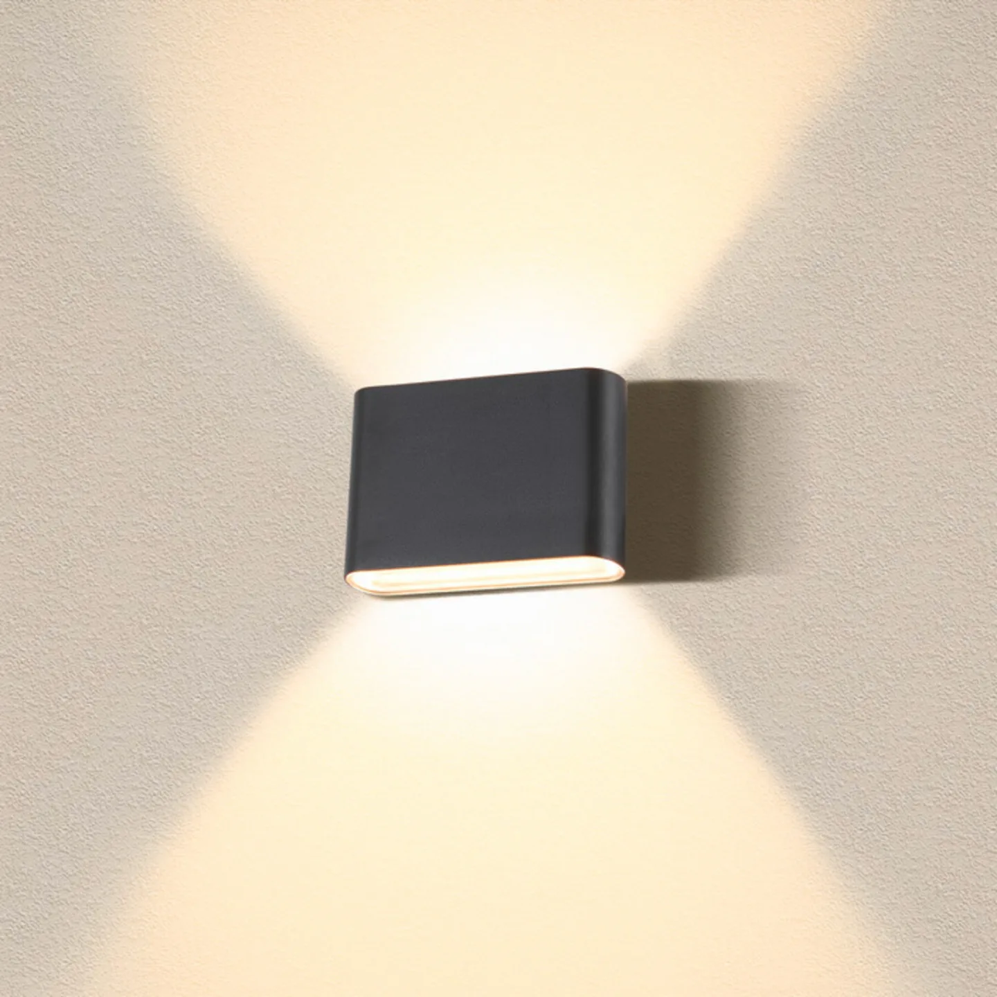 Oval 14 LED udendørs væglampe IP65 Sort - SLV - Moderne - Metal - Med flere lyskilder