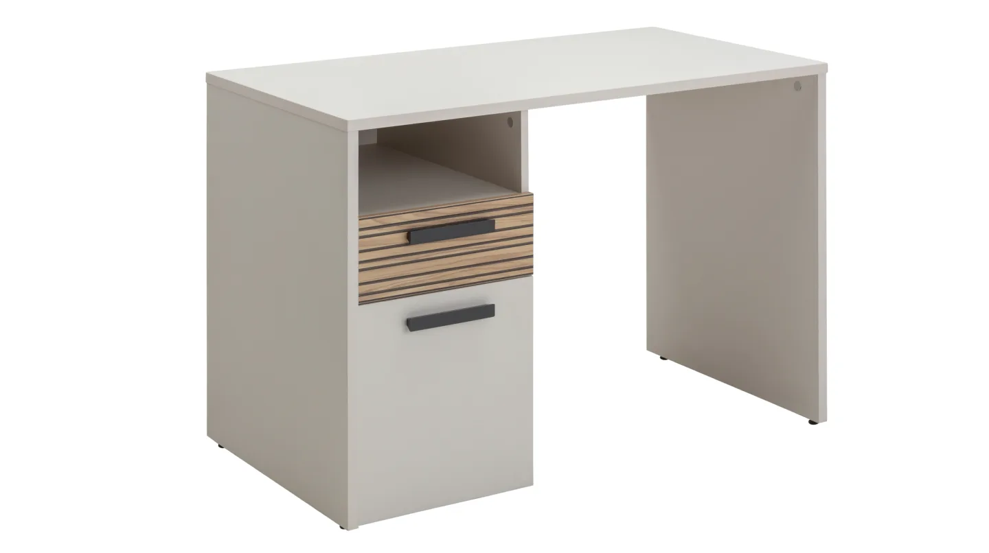 Schreibtisch Eiche - Beige-Kaschmir - 110 cm - BRAVO