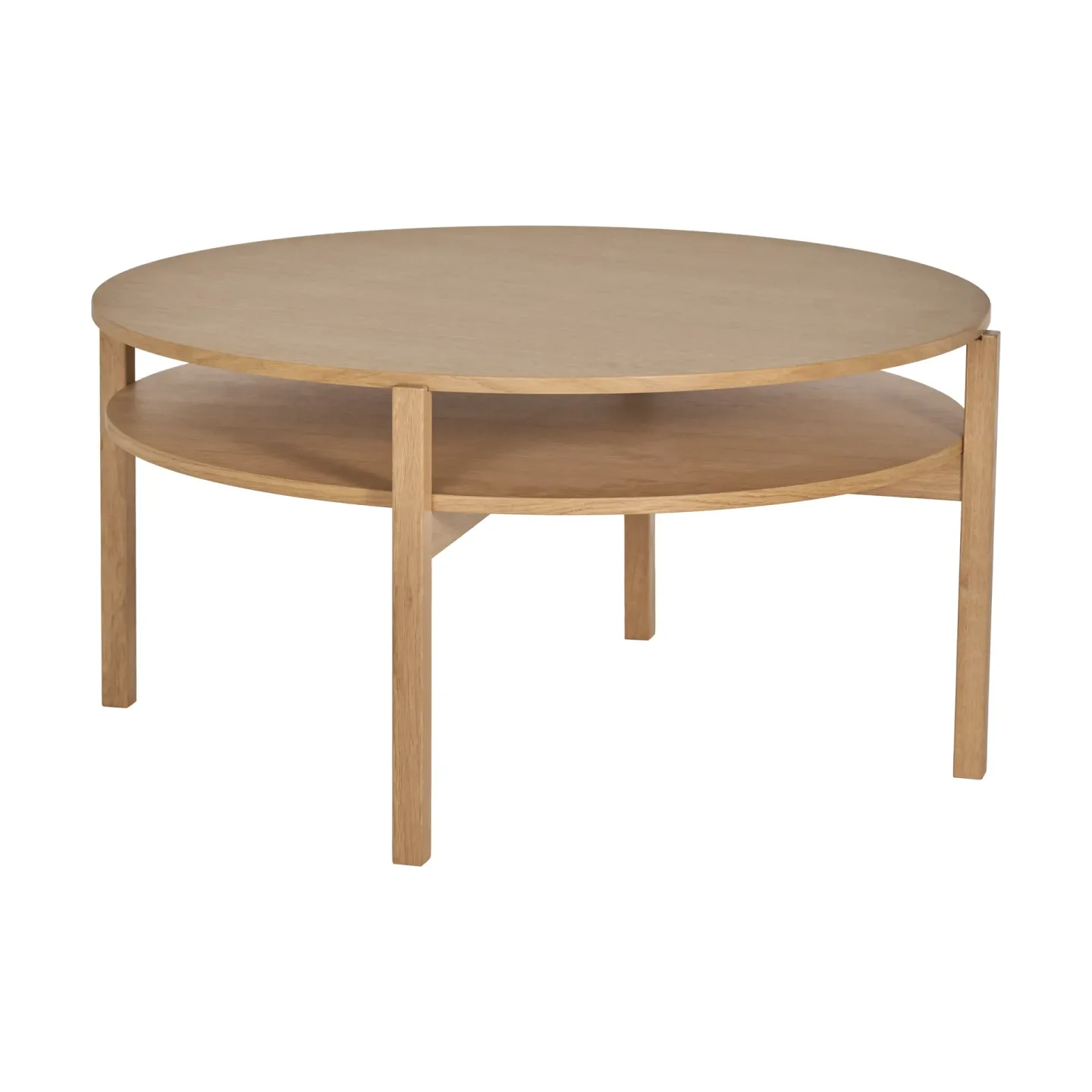 1898 Lid soffbord Vitpigmenterad ek, Ø90 cm