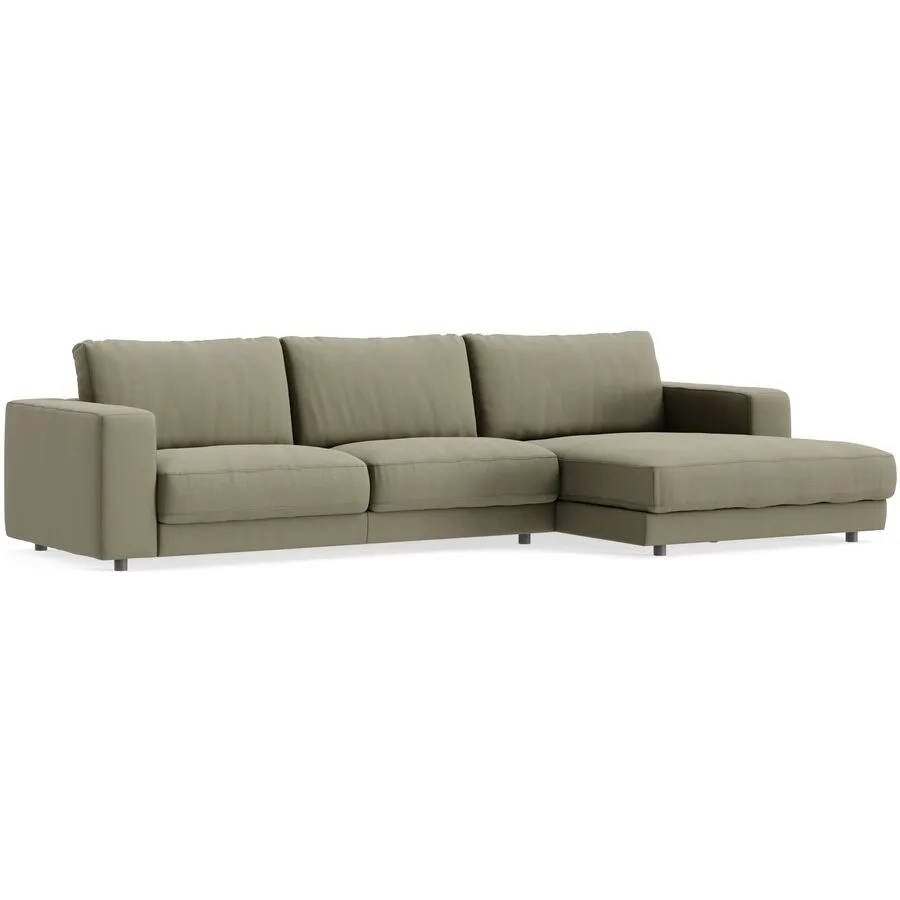 Ecksofa Ava Rechts Bezug: 100% Polyester green B 330 T 170 cm - Möbel Konfigurator: Traummöbel individuell zusammenstellen