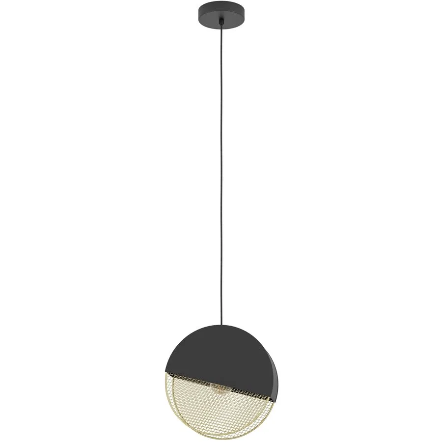 Eglo Pendellampe Mumbles Gold/Schwarz Stahl 9 cm 110 cm - Farbe: schwarz-gold