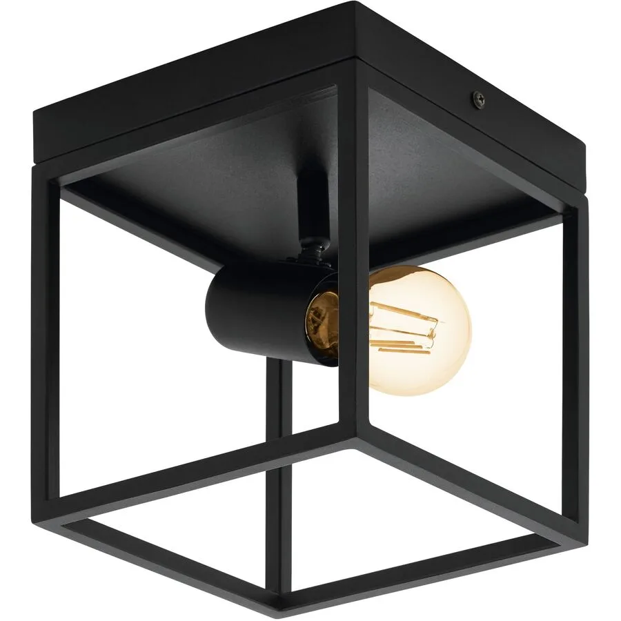 Eglo Deckenlampe Silentina Schwarz Stahl 18 cm 20.5 cm