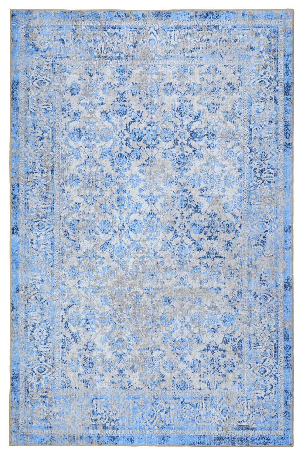 Flatvävd Matta - Denizli (blå) (Storlek: 150 x 230 cm)