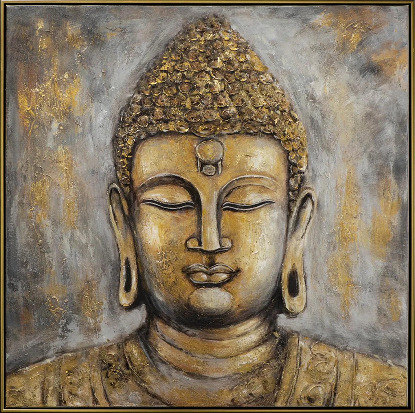 image LAND Gemälde Golden Buddha | Schubiger Möbel